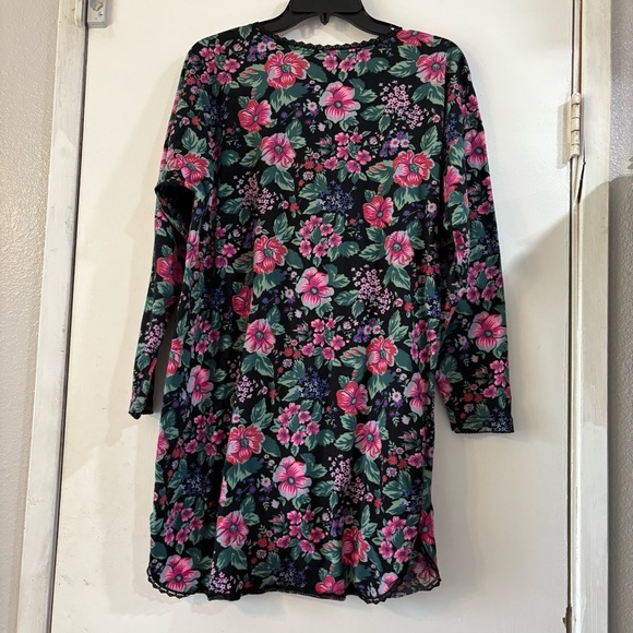 Victoria’s Secret Gold Label Cotton Floral Button Down Gown Dress Sleep Vintage - Picture 4 of 10
